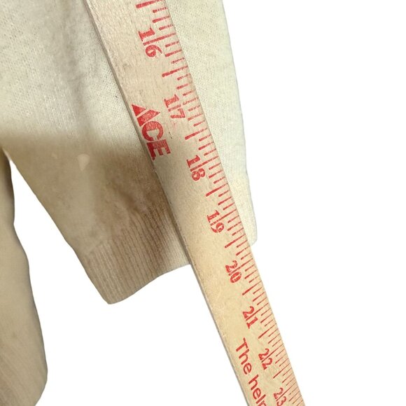 Vintage Montrose Sportswear Beaded Button Front Cardigan Sweater 42 Beige - Picture 8 of 11